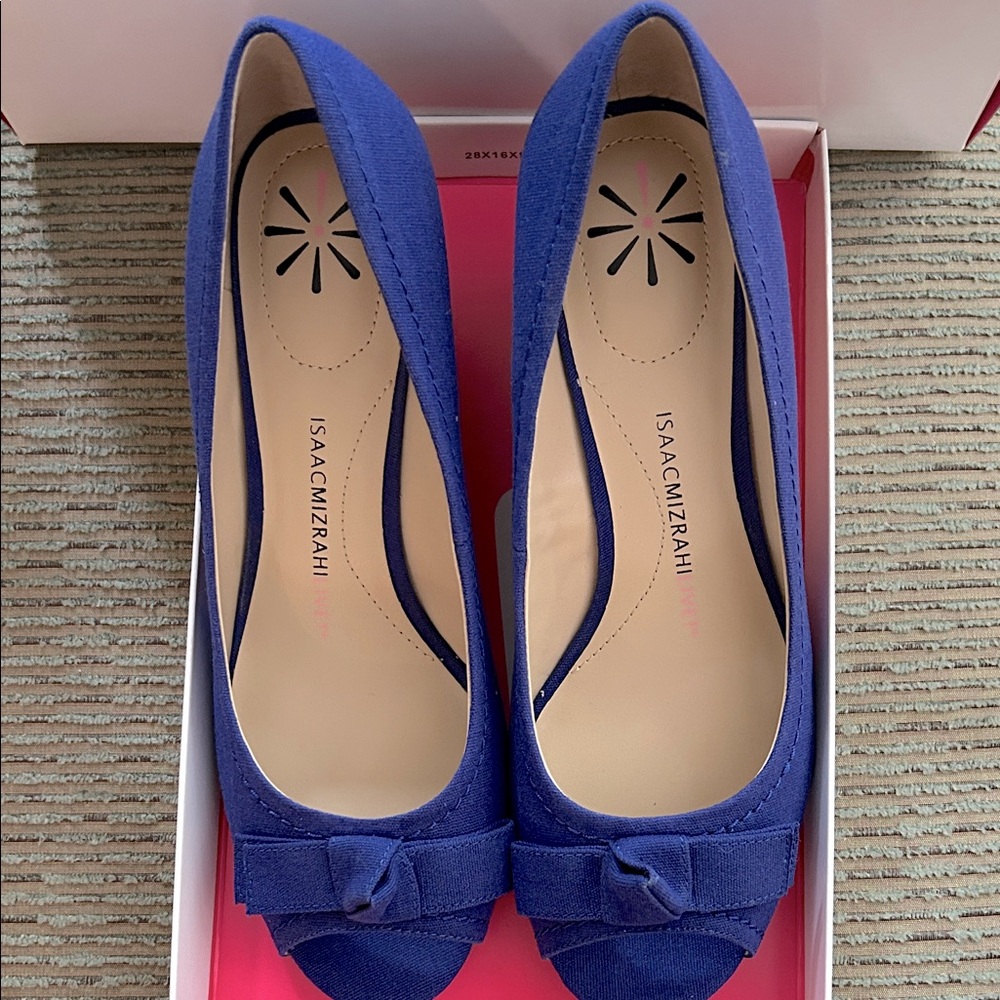 NEW Issac Mizrahi Peep Toe Espadrilles